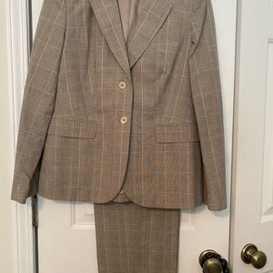 Talbots Beige Plaid Suit Set